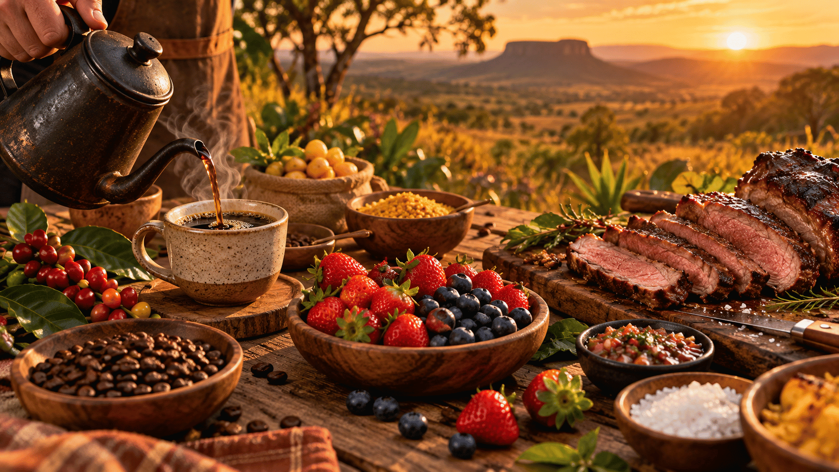 Imagem da notícia: Palco Territórios terá café, frutas vermelhas e churrasco no Alimenta 2026